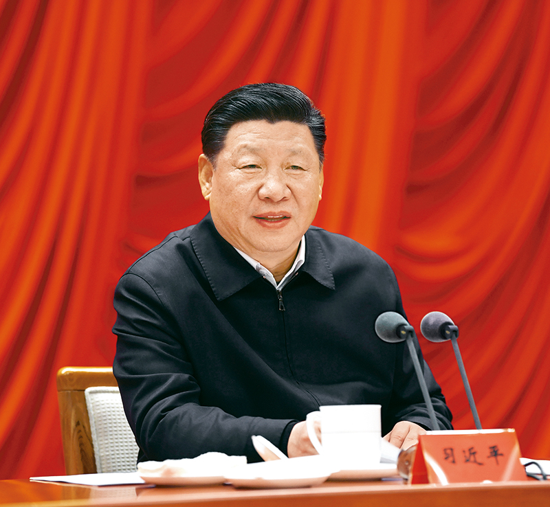 　　2019年1月21日，省部级主要领导干部坚持底线思维着力防范化解重大风险专题研讨班在中央党校开班。中共中央总书记、国家主席、中央军委主席习近平在开班式上发表重要讲话。 新华社记者 饶爱民/摄